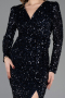 Midi Navy Blue Scaly Cocktail Dress ABK2543