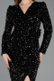 Midi Black Scaly Cocktail Dress ABK2543
