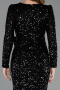 Midi Black Scaly Cocktail Dress ABK2543