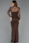 Long Brown Dantelle Evening Dress ABU5823