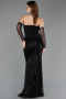 Long Black Beaded Evening Dress ABU5766