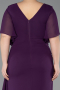Plum Long Chiffon Plus Size Evening Dress ABU4911