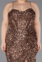 Long Copper Scaly Plus Size Evening Dress ABU5818