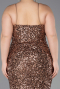 Long Copper Scaly Plus Size Evening Dress ABU5818