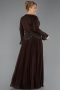 Long Brown Plus Size Evening Dress ABU5848