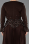 Long Brown Plus Size Evening Dress ABU5848