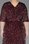 Long Burgundy Scaly Plus Size Evening Gown ABU5846