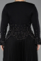 Long Black Plus Size Evening Dress ABU5848