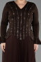 Long Brown Plus Size Evening Dress ABU5849