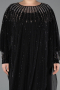 Long Black Plus Size Evening Dress ABU5851