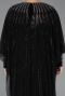 Long Black Plus Size Evening Dress ABU5851