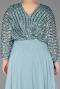 Long Mint Chiffon Formal Plus Size Dress ABU5859