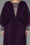 Long Plum Chiffon Formal Plus Size Dress ABU5860