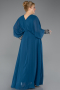 Long Oil Green Chiffon Formal Plus Size Dress ABU5860