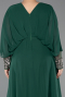 Long Emerald Green Chiffon Formal Plus Size Dress ABU5860