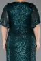 Long Emerald Green Plus Size Evening Gown ABU5837