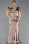 Long Mink Satin Plus Size Evening Dress ABU5877