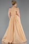 Long Gold Plus Size Engagement Dress ABU5879