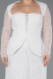Long White Dantelle Plus Size Evening Dress ABU5881