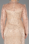 Gold Long Beaded Plus Size Evening Gown ABU5643