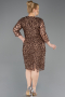 Midi Copper Scaly Plus Size Cocktail Dress ABK2546