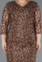 Midi Copper Scaly Plus Size Cocktail Dress ABK2546