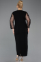 Midi Black Plus Size Evening Dress ABK2418