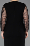 Midi Black Plus Size Evening Dress ABK2418