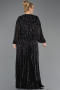 Long Black Scaly Formal Plus Size Dress ABU5857