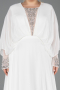 Long White Chiffon Formal Plus Size Dress ABU5860
