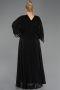 Long Black Chiffon Formal Plus Size Dress ABU5860