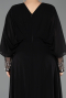 Long Black Chiffon Formal Plus Size Dress ABU5860