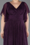 Purple Long Plus Size Evening Dress ABU5323