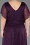 Purple Long Plus Size Evening Dress ABU5323