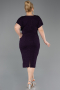 Midi Purple Plus Size Evening Gown ABK2535