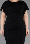 Midi Black Plus Size Evening Gown ABK2535