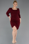 Short Burgundy Plus Size Cocktail Dress ABK2537