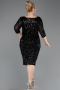 Midi Black Plus Size Cocktail Dress ABK2540