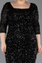 Midi Black Plus Size Cocktail Dress ABK2540