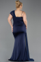 Long Navy Blue Formal Plus Size Dress ABU5827