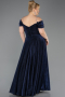 Long Navy Blue Oversized Evening Dress ABU5716