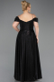 Long Black Oversized Evening Dress ABU5716