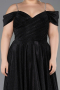 Long Black Oversized Evening Dress ABU5716