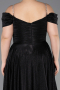 Long Black Oversized Evening Dress ABU5716