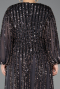 Long Anthracite Scaly Formal Plus Size Dress ABU5857