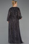 Long Anthracite Scaly Formal Plus Size Dress ABU5857