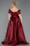 Long Burgundy Beaded Formal Plus Size Dress ABU5742
