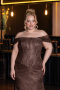 Long Brown Dantelle Oversized Evening Dress ABU5824