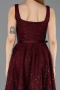 Midi Burgundy Dantelle Party Dress ABK2549