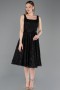 Midi Black Dantelle Party Dress ABK2549